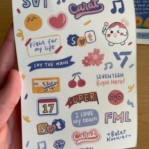 Seventeen FML Kpop Sticker Sheet: Waterproof Vinyl Laptop Decals
