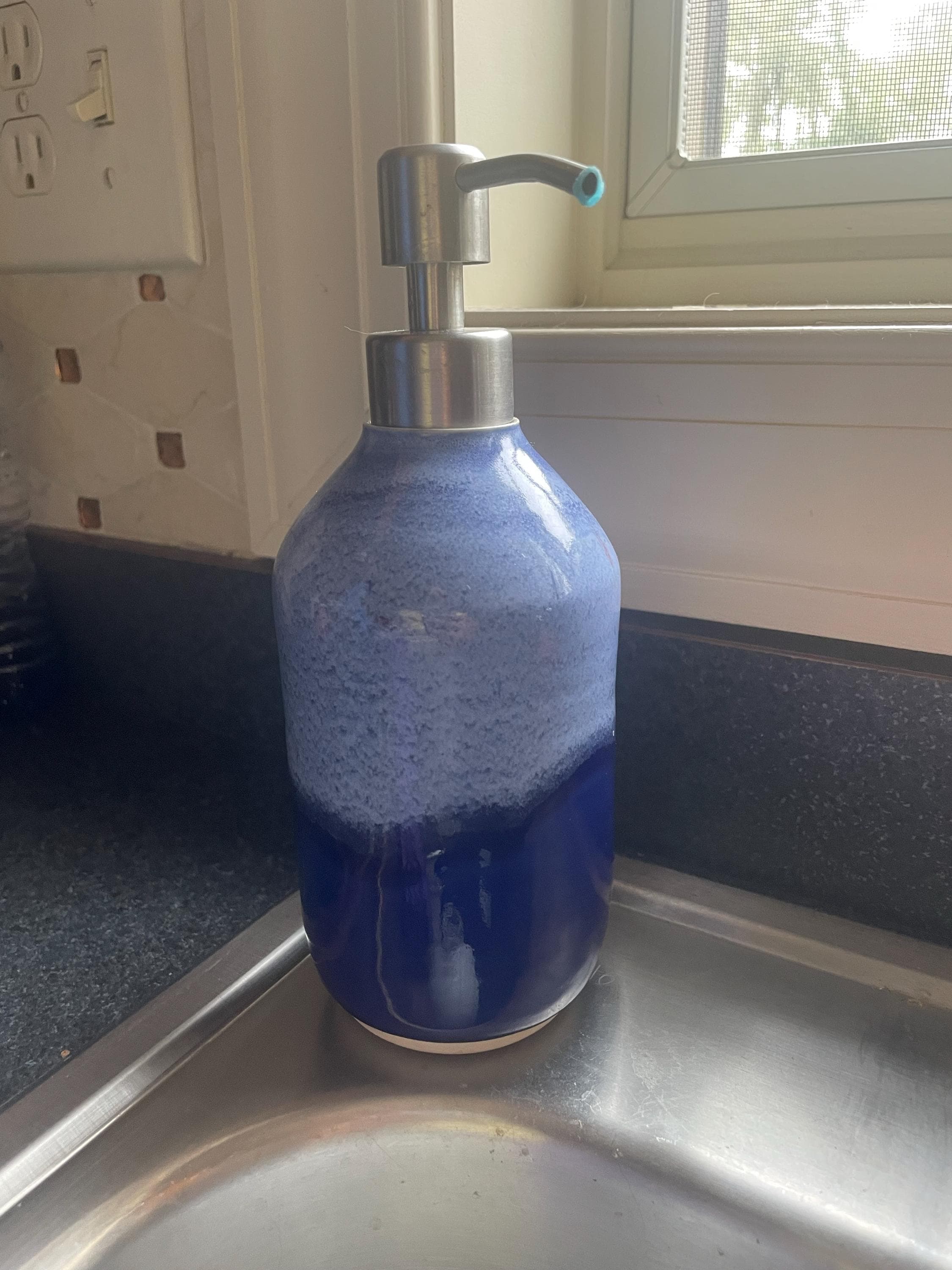 Stoneware Soap Dispenser,  Soap Dispenser With Pump, Handmade Soap Dispenser, Ceramic Soap Dispenser,  Bathroom Decor