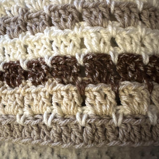 A customer's finished Block Stitch Crochet Blanket Pattern