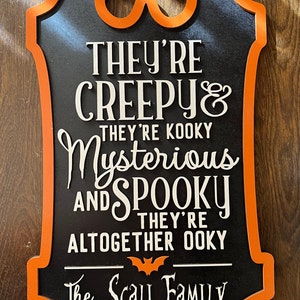 They're Creepy and Kooky Personalized Family Halloween - Etsy
