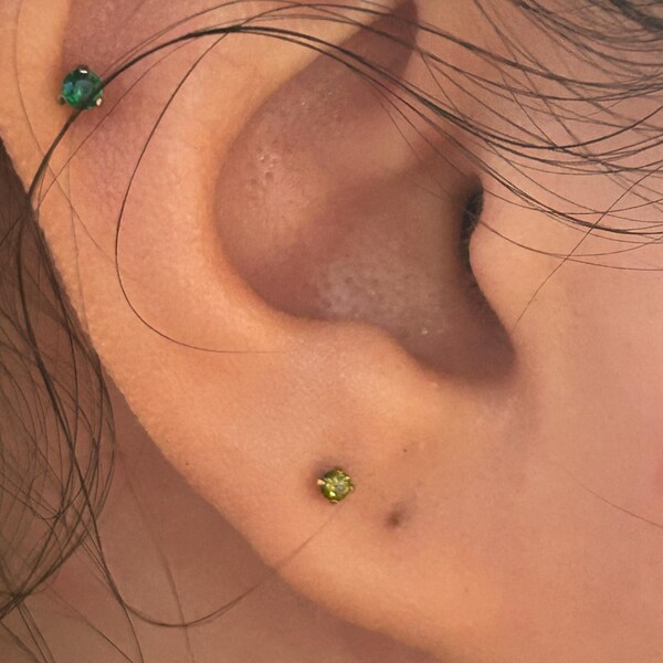 Telooco 8Pcs 20G Flat Back Nose Stud Surgical Steel Threadless Labret Studs Silver Tragus Piercing Cartilage Earrings Helix Medusa Piercing Jewellery