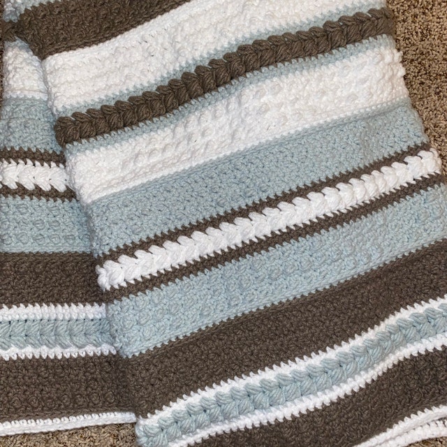 A customer's finished Sanibel Blanket Crochet Pattern + Video
