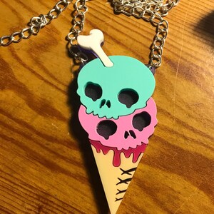 Pastel Gothic Ice Cream Necklace - Etsy