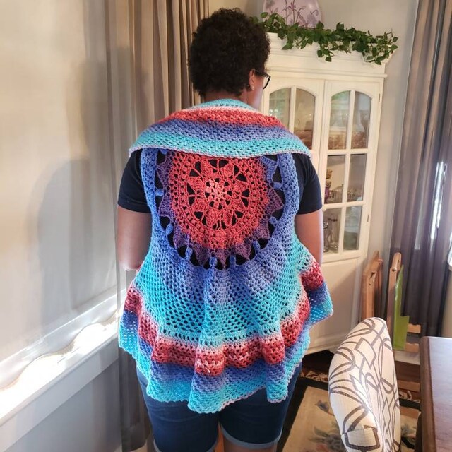 Dreamcatcher Mandala Circular Vest Crochet Pattern PDF FILE ONLY the Lavender Chair Instant Download Etsy
