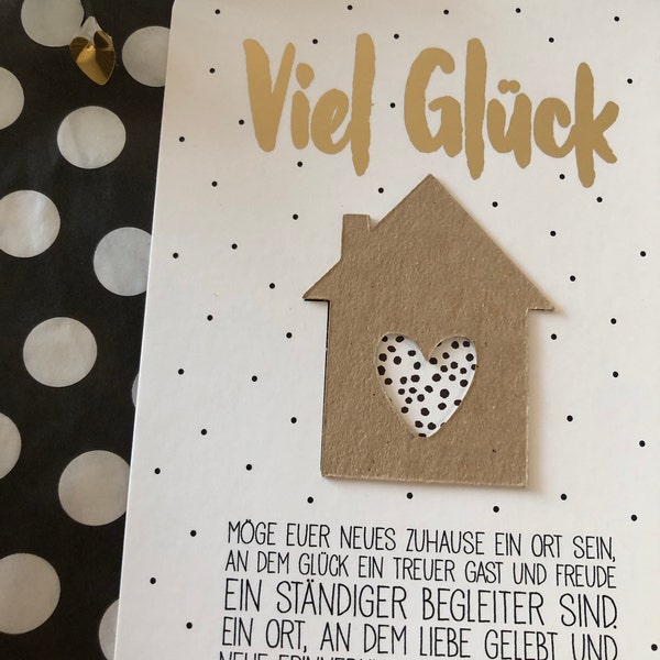 Einweihungsgeschenk handmade Karte | Grußkarte zum Einzug Umzug | neues ...