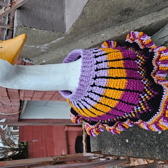 A customer's finished Traveler Fair Isle Sweater Crochet Pattern + Video