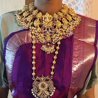 Ganesha Nagas and Kemp Mango Necklace Set Shobitam Jewelry - Etsy