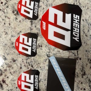 Personalized ODI Downhill Plate Decal Pack: Custom MTB Number
