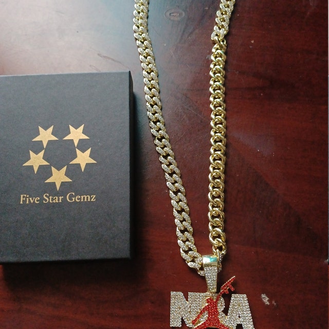 NBA YOUNGBOY 4KT PENDANT SILVER MIAMI CUBAN LINK CHAIN NECKLACE RAP ICED