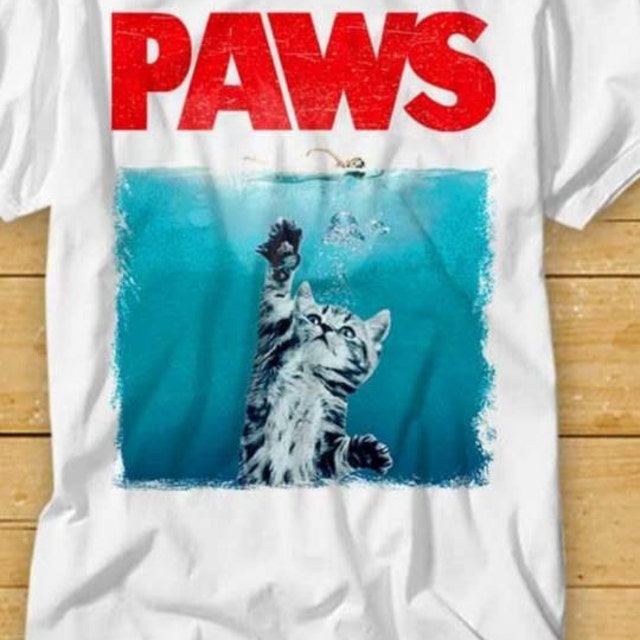 Overfit Cat Heart T-Shirts(White)◆OAFISH◆ Vintage 90s Cat Kitten T Shirt Adult XL White Stressed Out