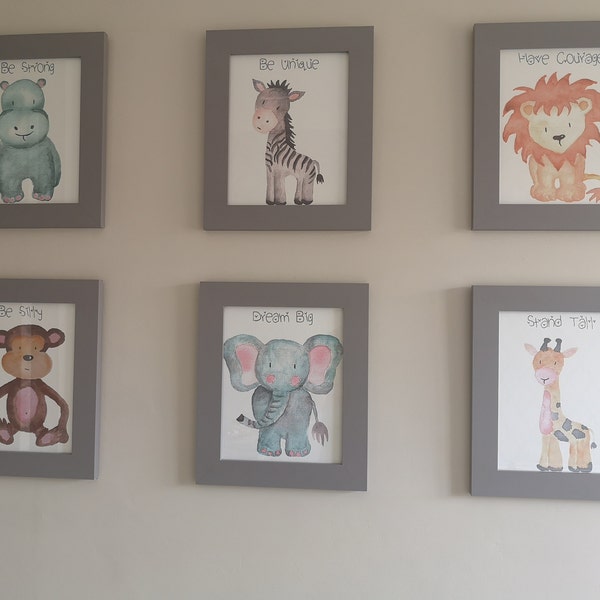 Safari Nursery Prints , Baby Animal Wall Art , Set of 3, 4 or 6 ...
