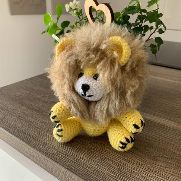 Small Lion Crochet Pattern , Amigurumi Mini Jungle Animal Crochet PDF ...