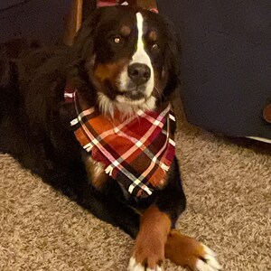 Dog Scarf Plaid Dog Scarf Fall Plaid Scarf Fall Bandana Dog Flannel Dog