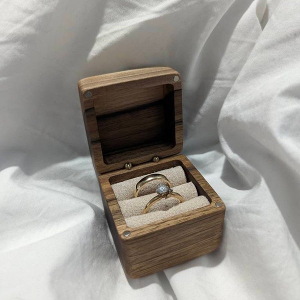 Unique Epoxy Ring Case, Wooden Proposal Ring Box, Engagement Ring Box ...