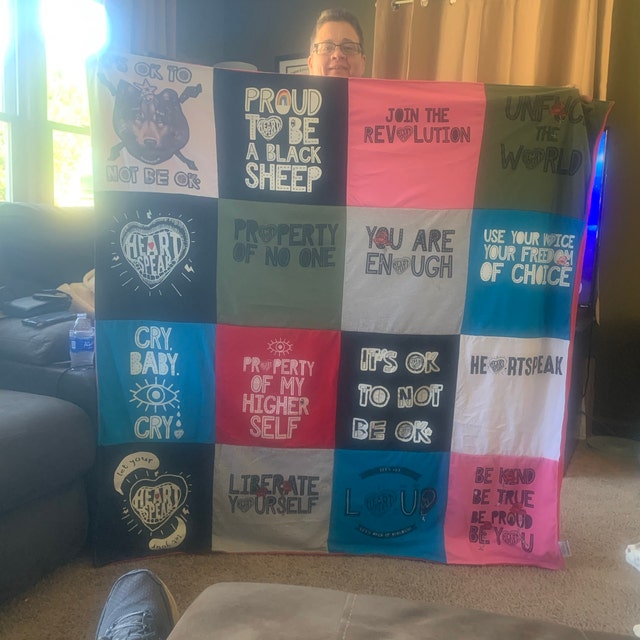 Turn shirts into a blanket hotsell