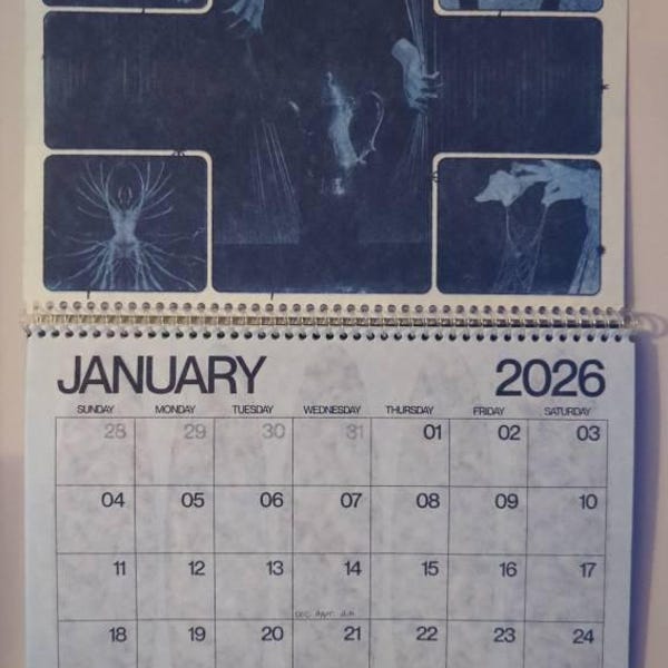 2026 Surrealist Visionaries Dreamy Risograph Calendar cover art