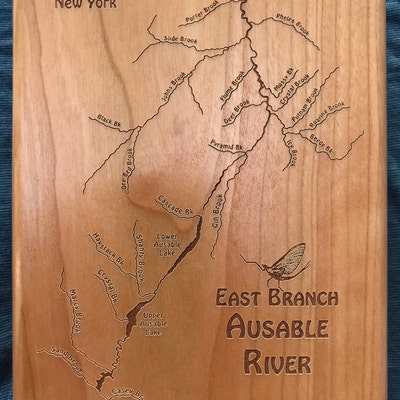 MONTANA RIVERS Map Wildlife Art Poster 16x20 Original Stonefly Studio ...