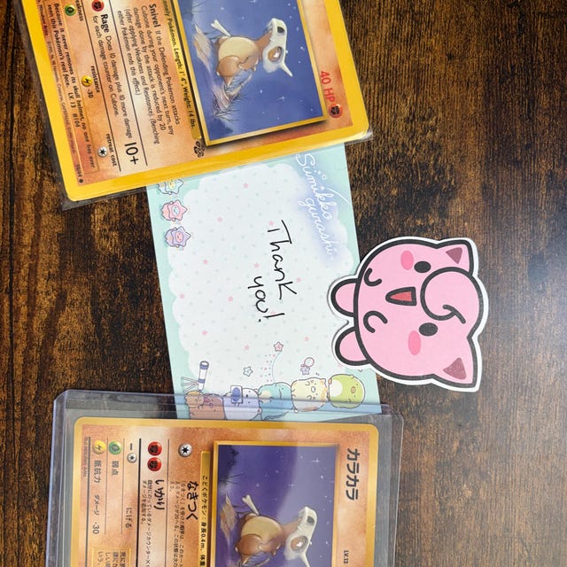Vintage Common - Set/4 Cubone Jungle Non-holo Pokemon Cards 50/64