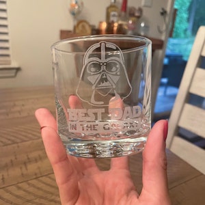 Etched Glass Star Wars Beer Mug “You Are My Father” Darth Vader Fathers  Present
