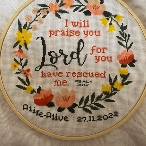 Christian Cross Stitch Pattern the Lord Bless You and Keep - Etsy