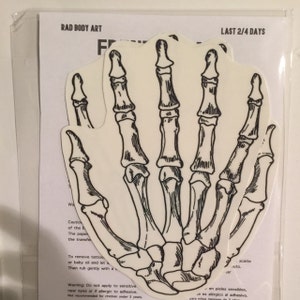 Coco Skeleton Hands Temporary Tattoos For Cosplay Skull Etsy