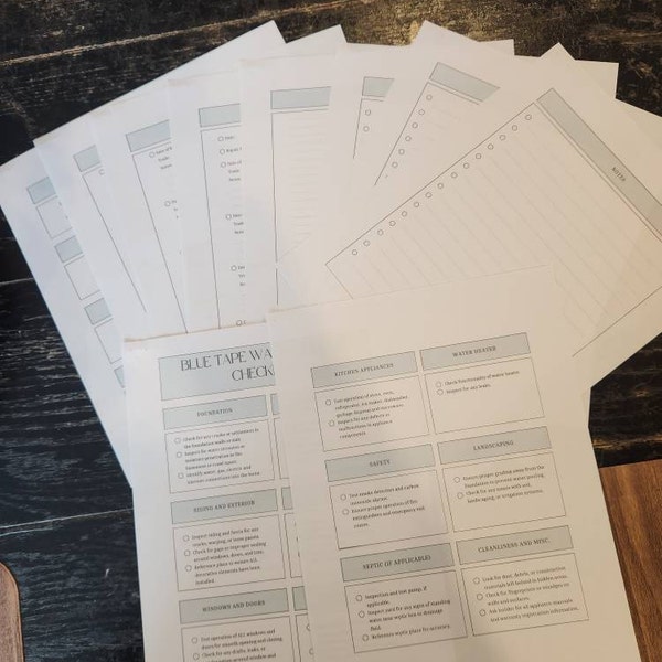 Blue Tape Checklist.pdf Blue Tape New Construction Walkthrough Checklist Guide - Canva Editable ...