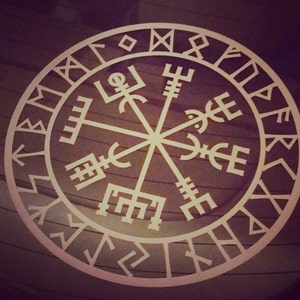 Vegvisir Rune Circle Sticker Decal – 10x10 Inches, Die-Cut Vinyl, For Car, Window, Or Wall
