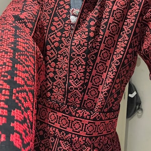 Long Cape Palestinian Embroidered Thobe Jacket Kaftan Maxi - Etsy