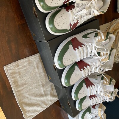 tan and cheetah air force 1