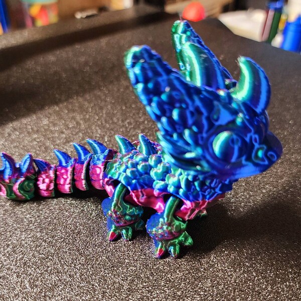 Flexi Dragon STL, 3mf, Print in Place, No Support, PLA, 3D Joy Store - Etsy