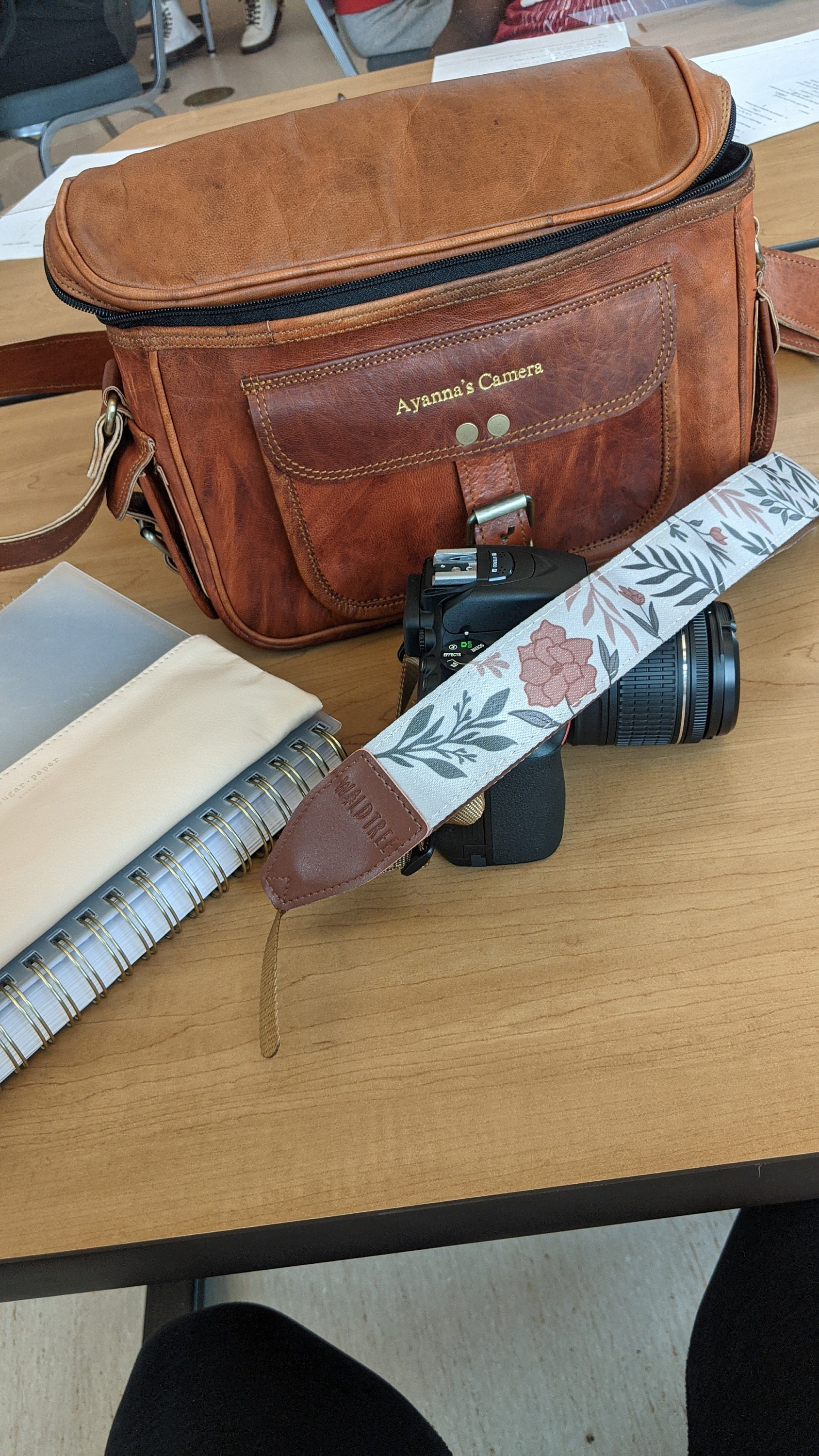 Personalised Leather Camera Bag - Handmade Christmas Gift for Keen Photographer, Dad, Son, Unisex. Pure Vintage Style.