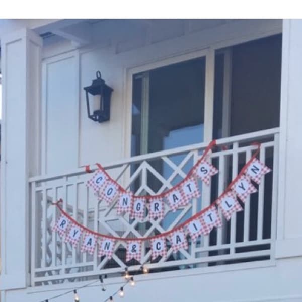 Picnic Letter Banner - Editable Printable Message Bunting, Red and ...