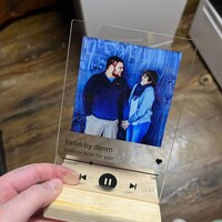 Personalized Song Acrylic Plaque, First Anniversary Gift for Boyfriend ...