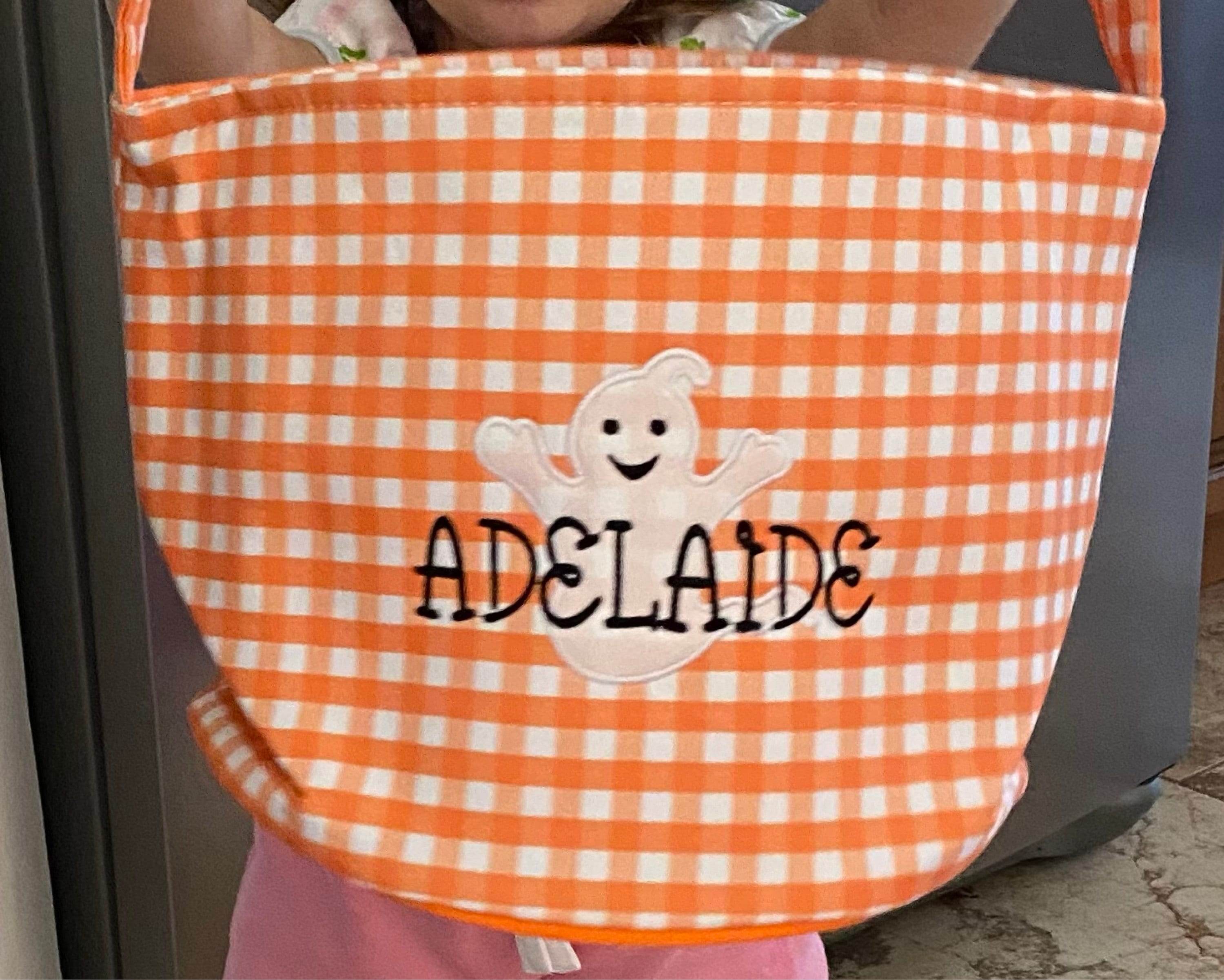 Trick or treat bag, Trick-or-treat bucket,  Halloween Bucket, Personalized, Halloween Basket, monogram, trick-or-treat, Halloween bag