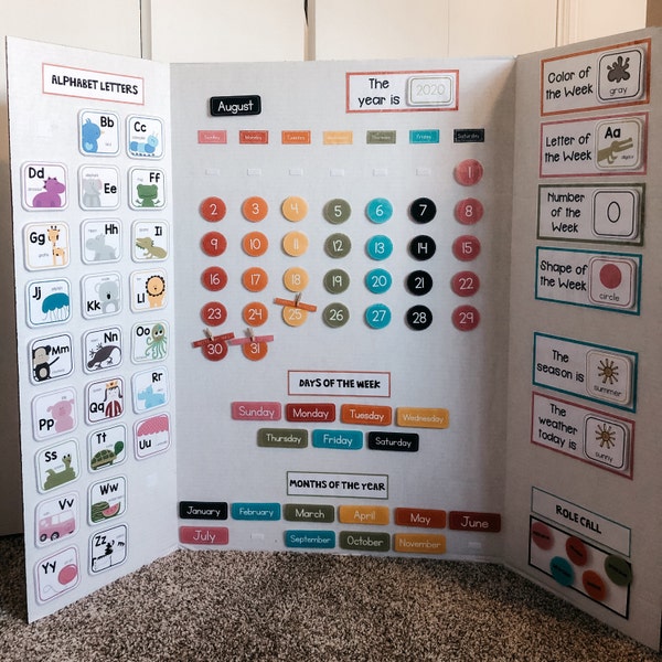 Circle Time Calendar Board Kit: Homeschool & Preschool (digital ...