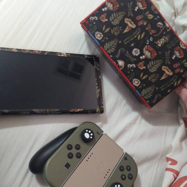 Dark Forest Mushroom Nintendo Switch Skin Wrap for Console Dock Joycon ...