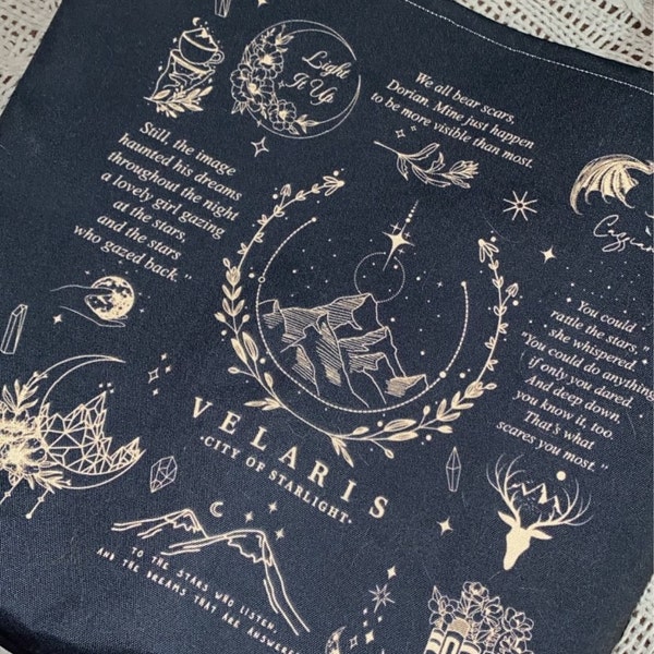✨ Bolsa De Mano ACOTAR – Velaris City Of Starlight – Merchandising The Night Court – Regalo Para Fans