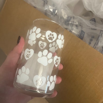 Paw Print Glass Cup main image 1