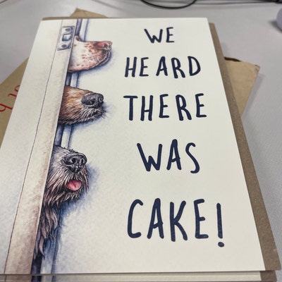 Dog Birthday Cake Card Dog Birthday Card Card From the Dog - Etsy UK