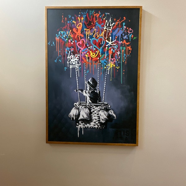 Banksy Balloon Canvas, Balloon Poster, Banksy Art, Wall Art Canvas ...