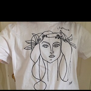 Picasso Woman francoise Gilot Sketch T Shirt FREE SHIPPING - Etsy