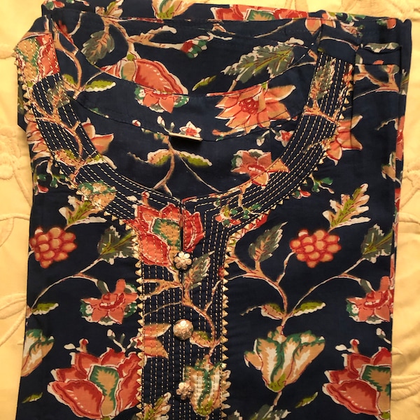 Khadi Cotton Aline Kurti - ALKT91