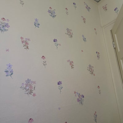 Fabric Wall Decal Dandelion Nursery Watercolour Kids Room - Etsy