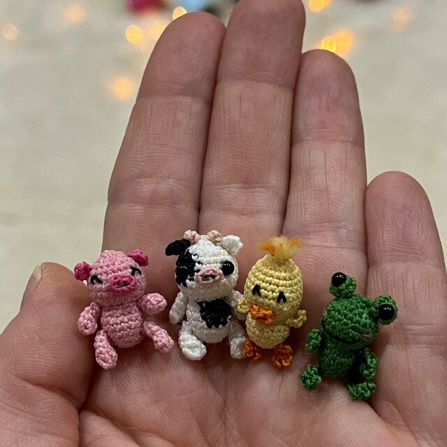 小さな動物のあみぐるみ編み図（PDFファイル） - Etsy 日本