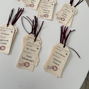 Ski Lift Ticket Wedding Printable Escort Place Cards Seating Cards ...