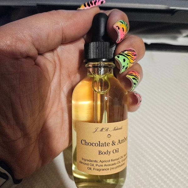 Chocolate & Amber Body Oil | Valentines Gifts| Body Oil| Valentines Day| Luxury Body Oil ...