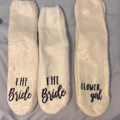 Fuzzy Bridal Party Socks Bridesmaid Proposal Wedding Party - Etsy