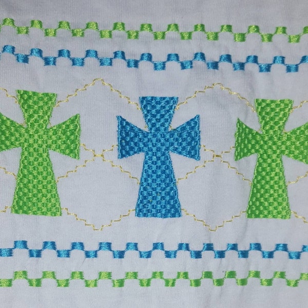 Faux Smocking Cross Machine Embroidery Design - Etsy