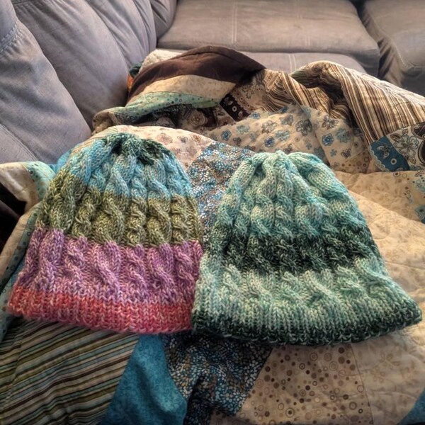 Almost FREE KNITTING Pattern Easy Cable Hat, Knitted Hat, Knitted ...