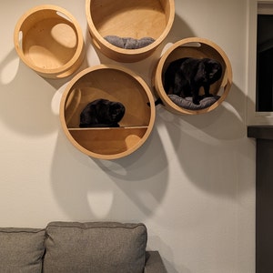SET HOUSES for CATS, Modern Cat Furniture, Gift for Cat Lover, Cat Gift, Cat House, Cat Shelf, Cat wall Tree, Modern Wall